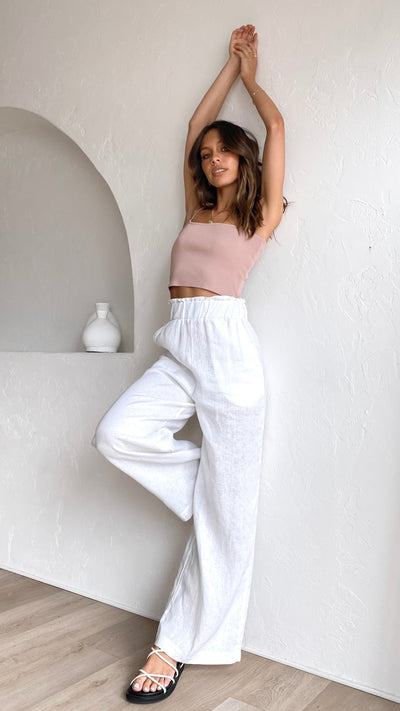 Load image into Gallery viewer, Sienna Pants - White - Billy J
