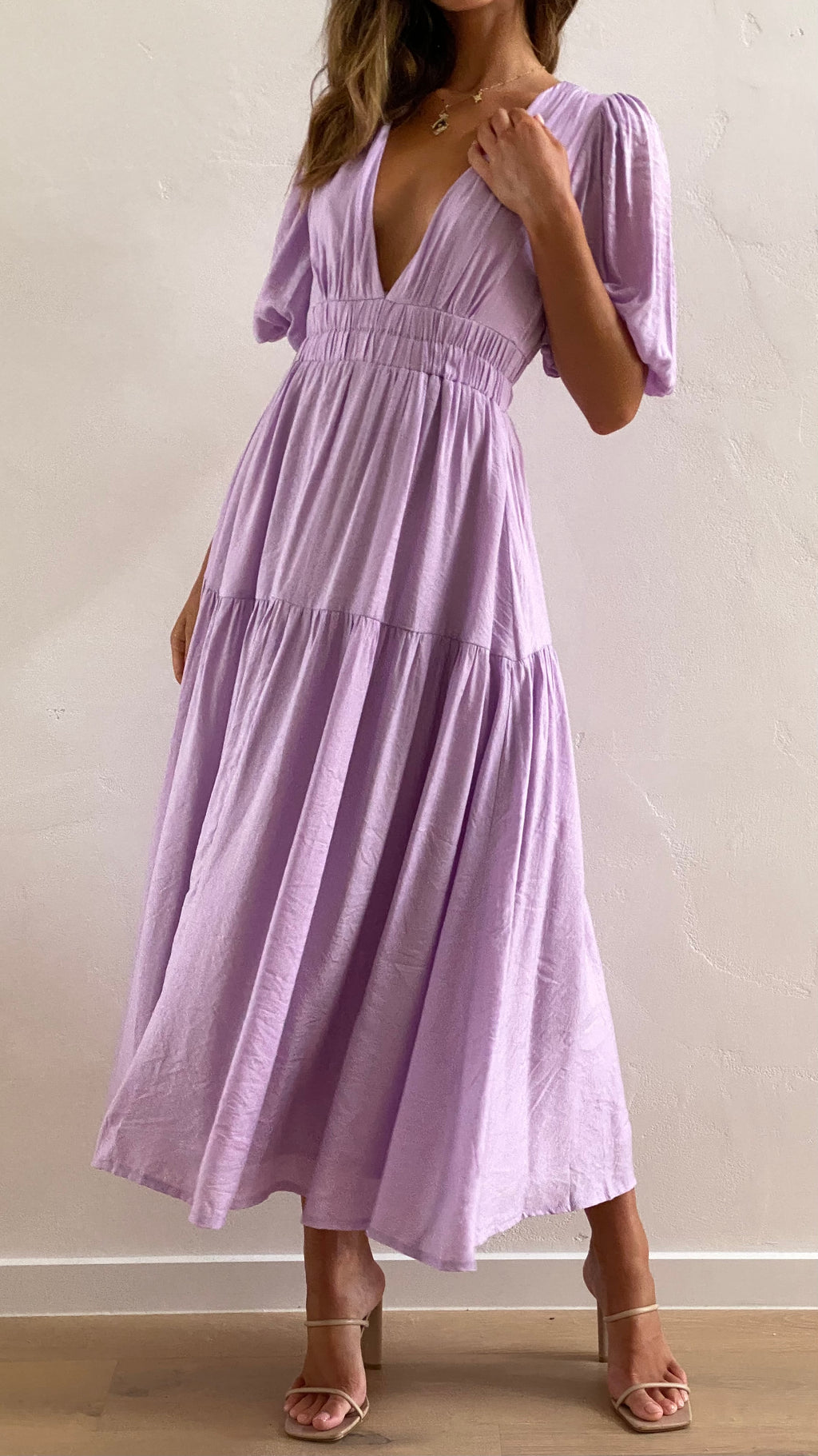Erin Midi Dress - Lilac