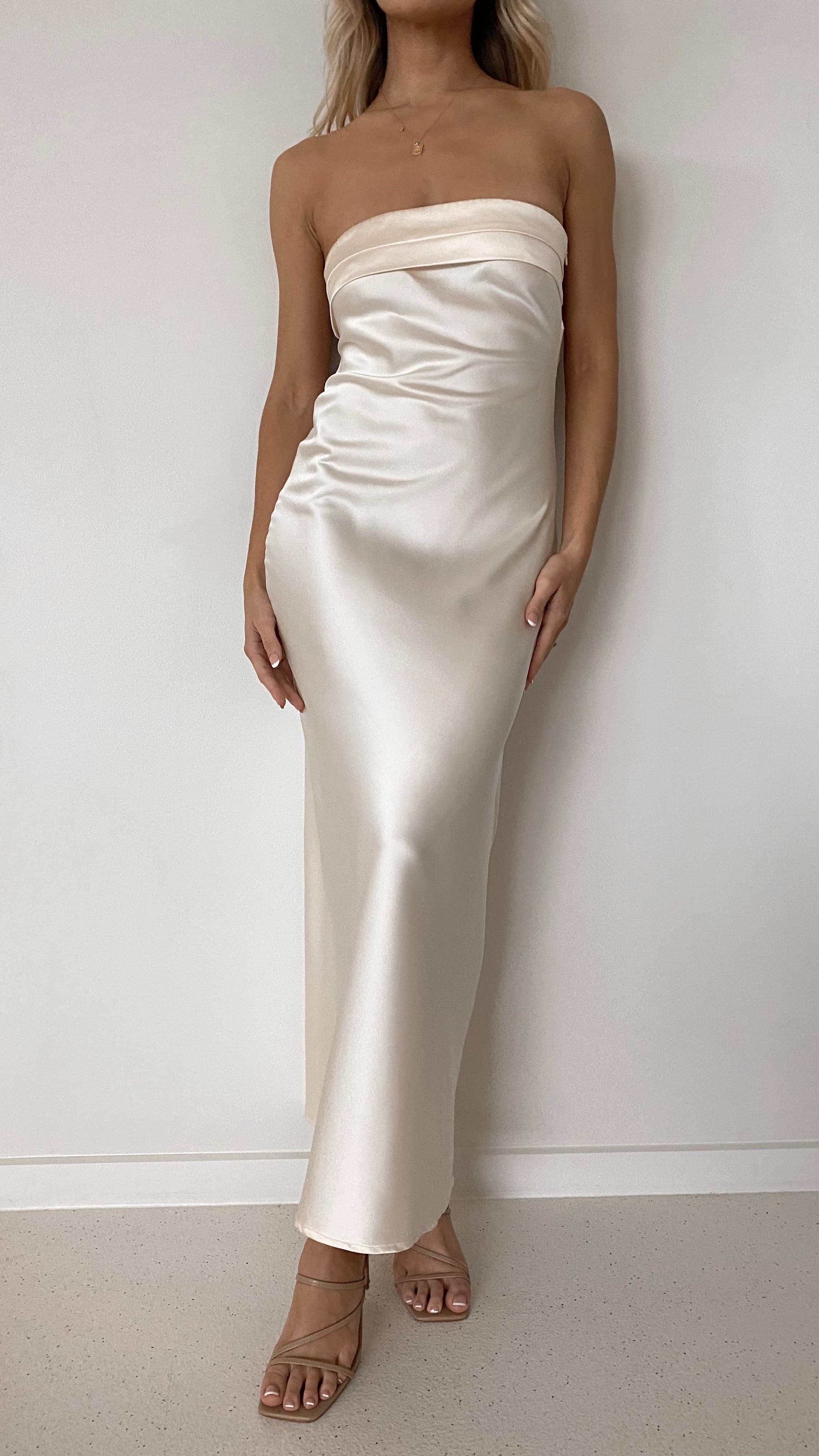 Miya Maxi Dress - Light Gold - Buy Women's Dresses - Billy J