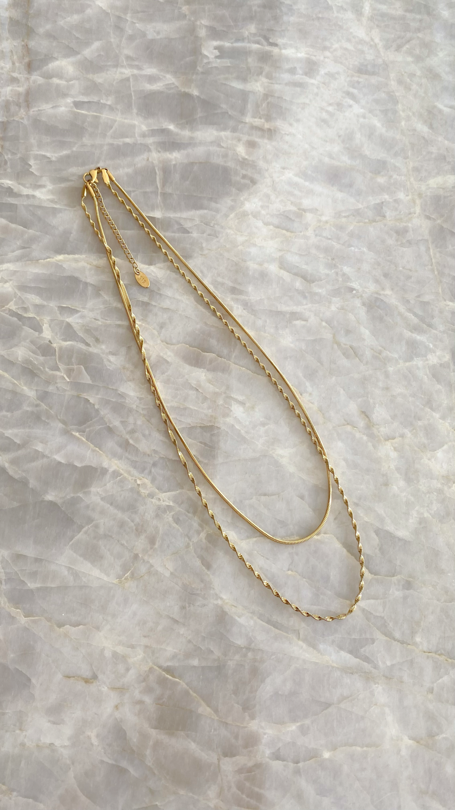 Sarah Twist Necklace Set - Gold - Billy J