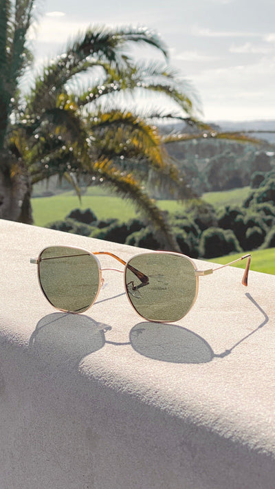 Load image into Gallery viewer, Karmen Sunglasses - Moss/Gold
