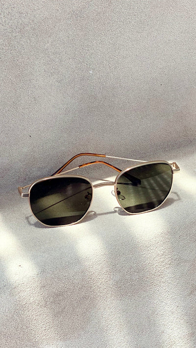 Load image into Gallery viewer, Karmen Sunglasses - Moss/Gold - Billy J
