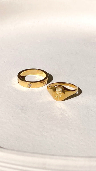 Louis Vuitton Monogram Yellow Gold Cocktail Band Ring