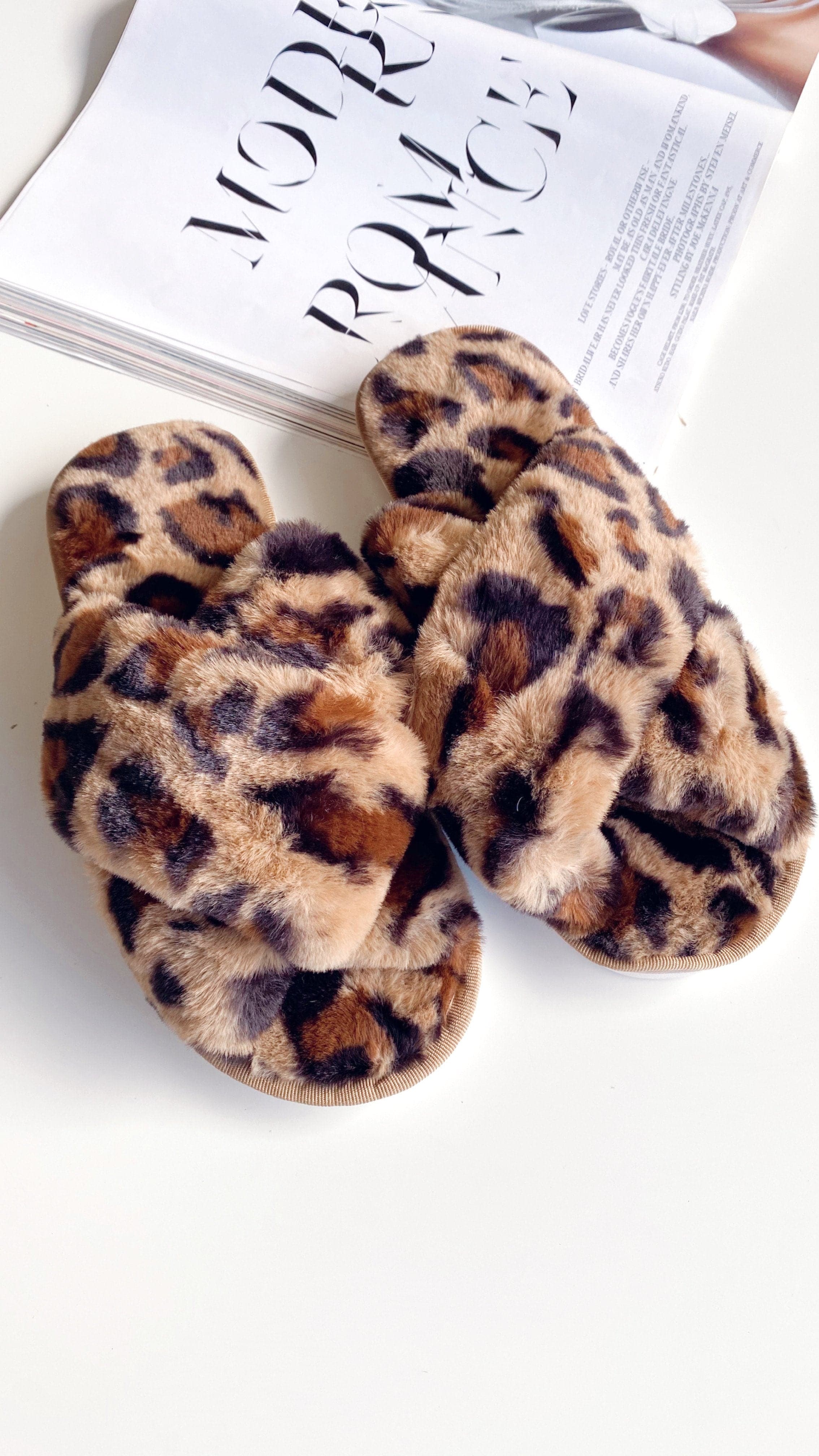 Jessica Fluffy Slippers - Leopard - Billy J