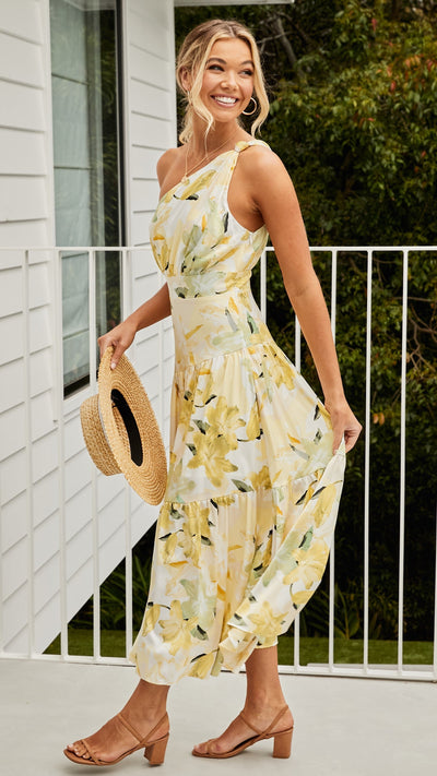 Load image into Gallery viewer, Jayma Maxi Dress - Yellow Floral
