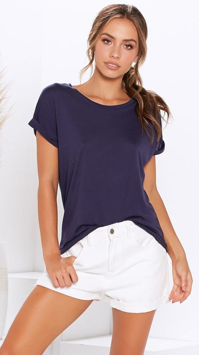 Load image into Gallery viewer, Kylie Tee - Navy
