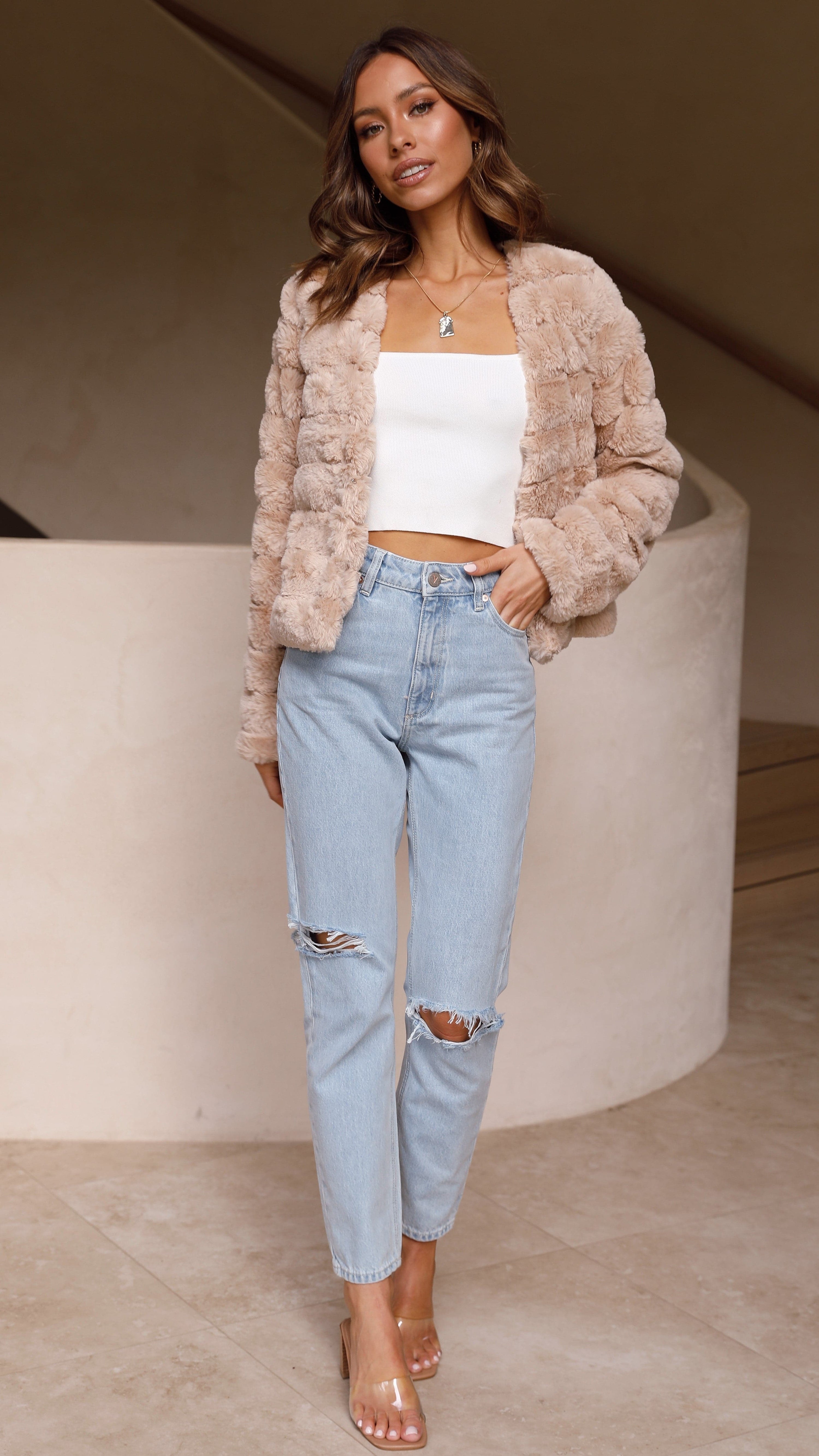 Tully Crop Jacket - Camel - Billy J