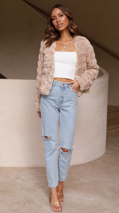 Load image into Gallery viewer, Tully Crop Jacket - Camel
