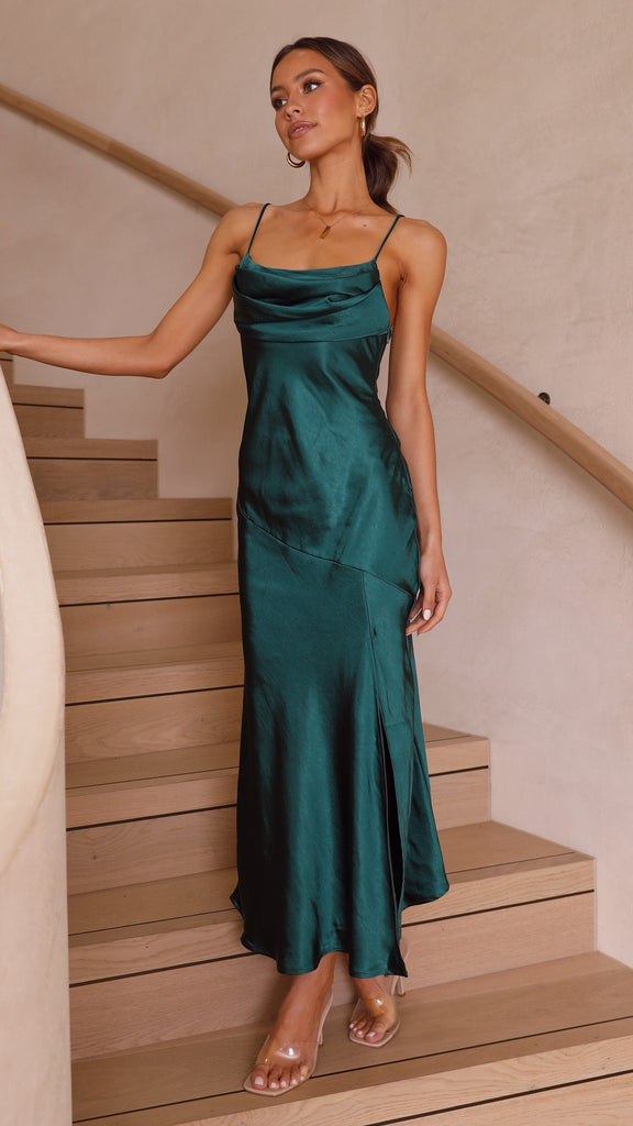 Celina Midi Dress - Emerald