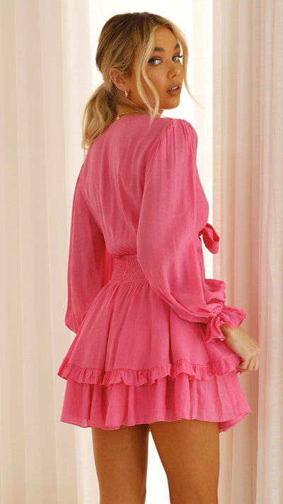 Load image into Gallery viewer, Windswept Dress - Hot Pink
