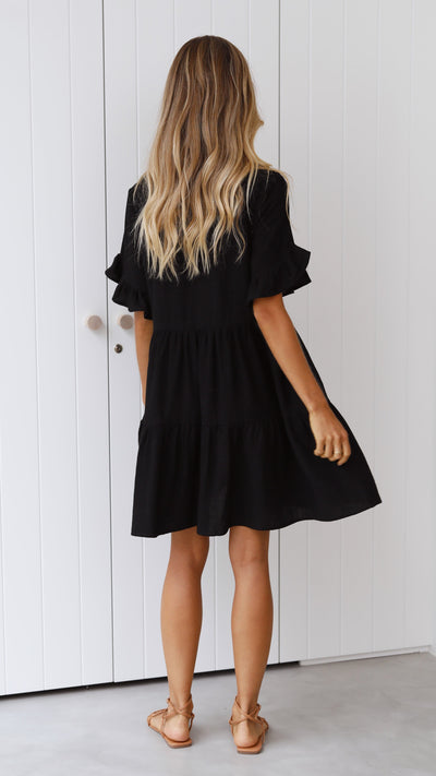 Load image into Gallery viewer, Mariah Mini Dress - Black
