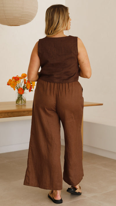 Load image into Gallery viewer, Tillie Crop Top - Chocolate - Billy J
