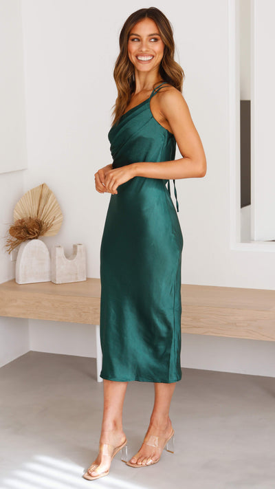 Load image into Gallery viewer, Josephina Midi Dress - Emerald Green
