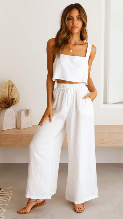 Load image into Gallery viewer, Oceana Pants - White

