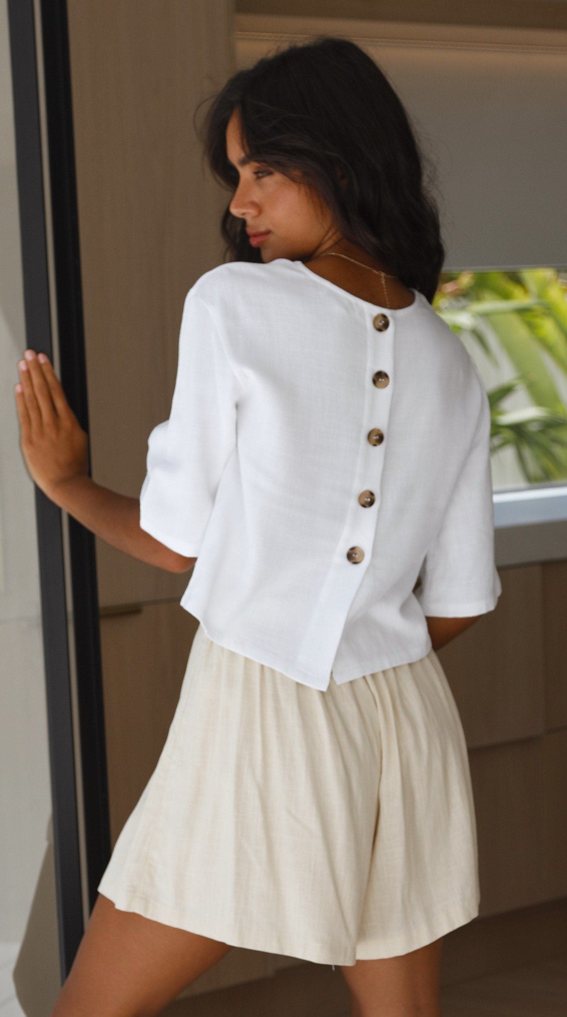Charlotte Top - White - Billy J