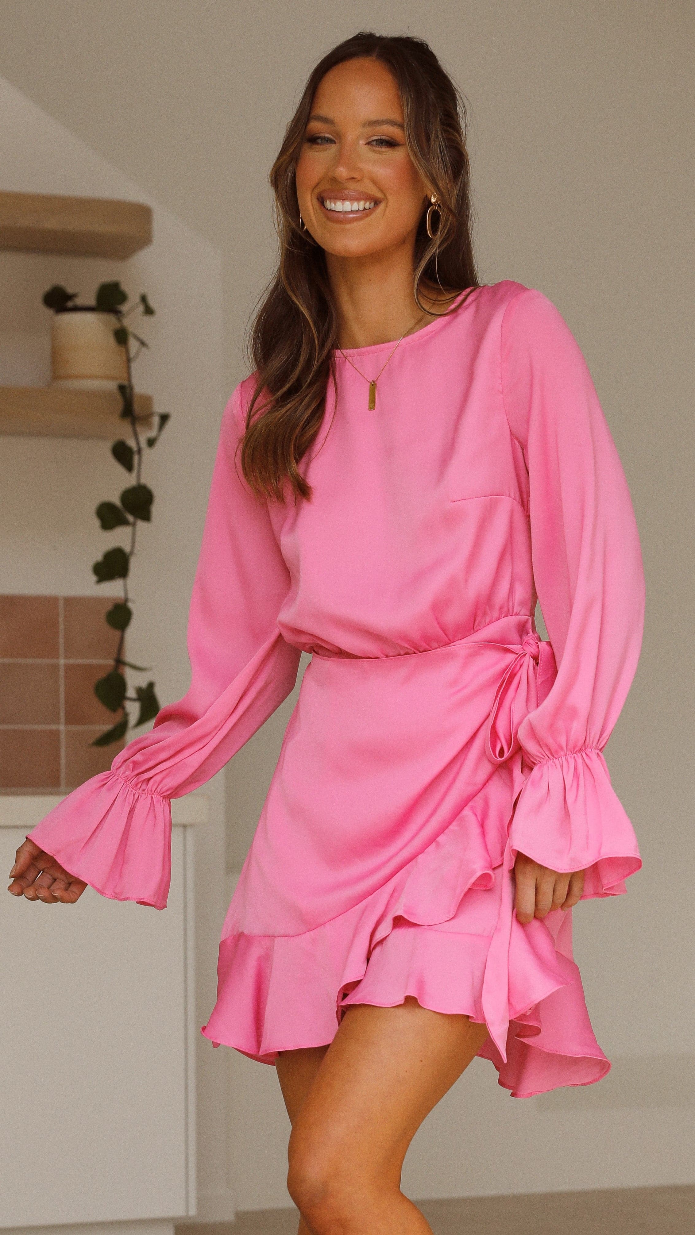 Geneva Dress - Hot Pink