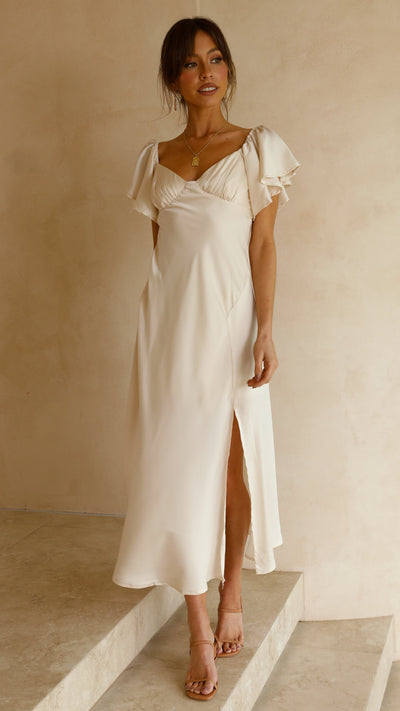 Louisa Midi Dress - Ivory - Buy Women's Dresses - Billy J