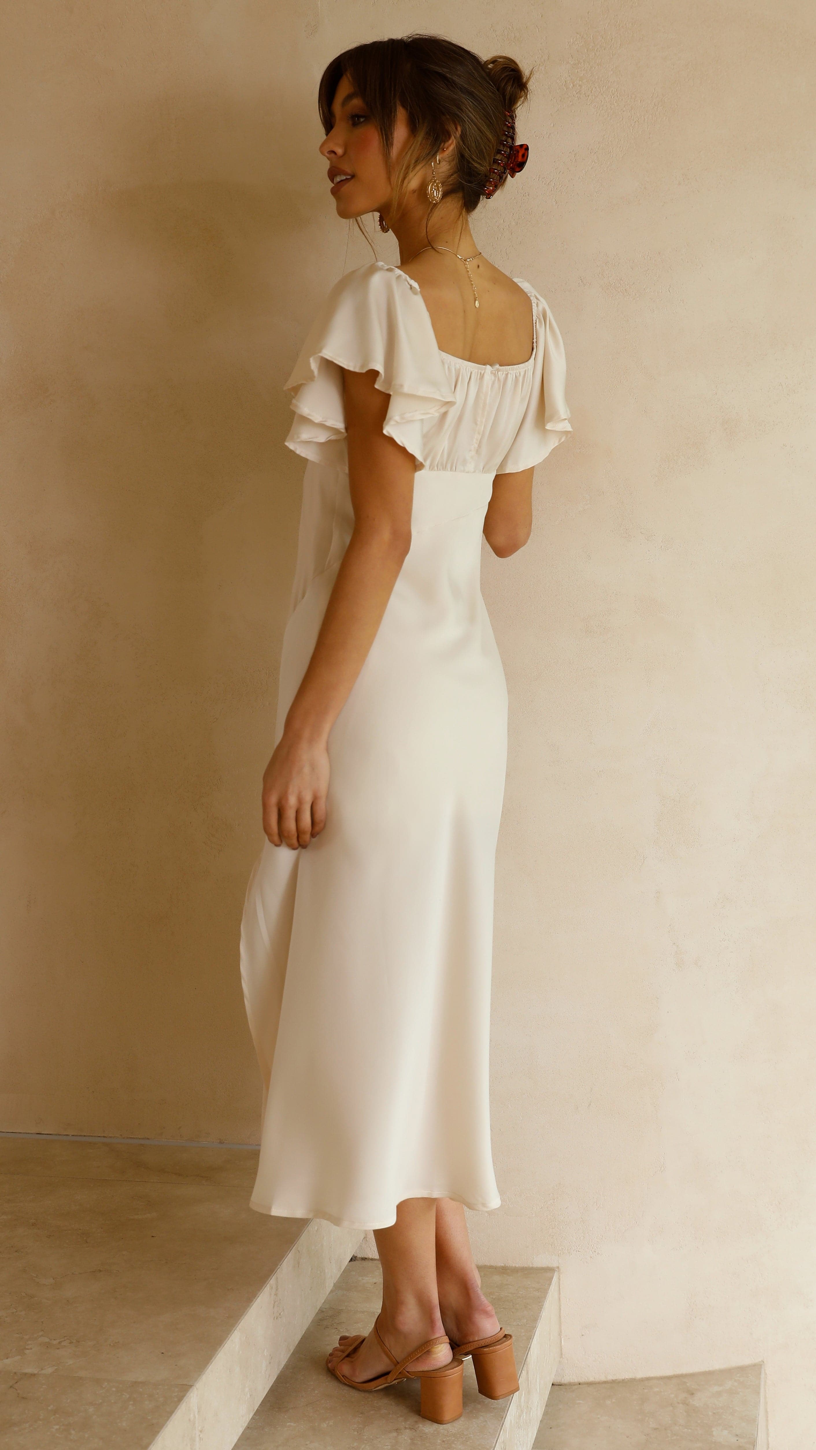 Louisa Midi Dress - Ivory