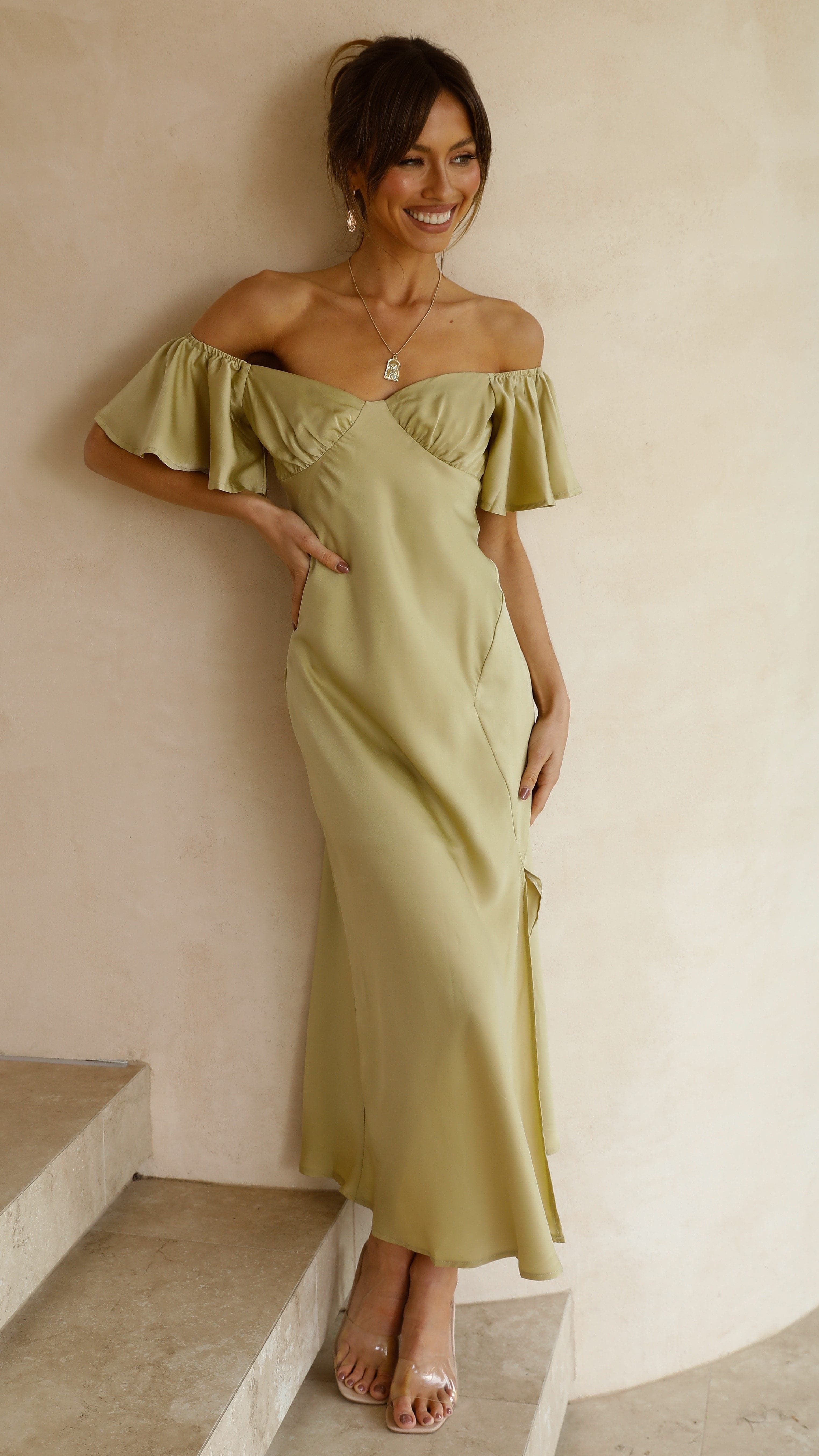 Louisa Midi Dress - Olive - Buy Women's Dresses - Billy J