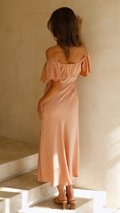 Load image into Gallery viewer, Louisa Midi Dress - Peach
