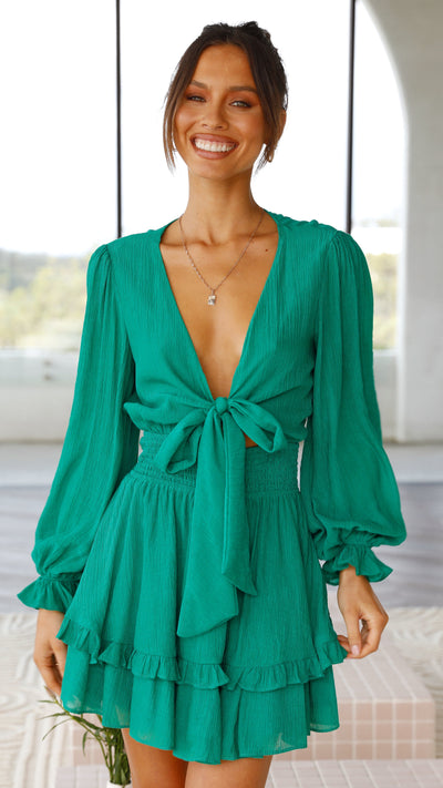 Load image into Gallery viewer, Windswept Dress - Green
