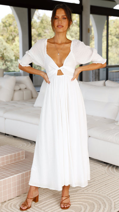 Load image into Gallery viewer, Cierra Midi Dress - White
