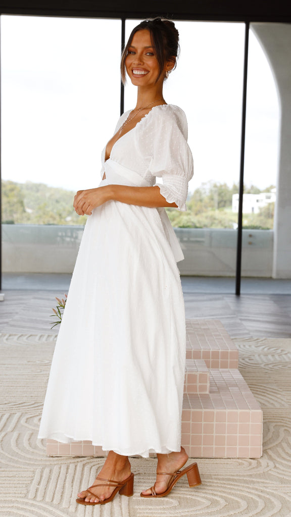 Cierra Midi Dress - White