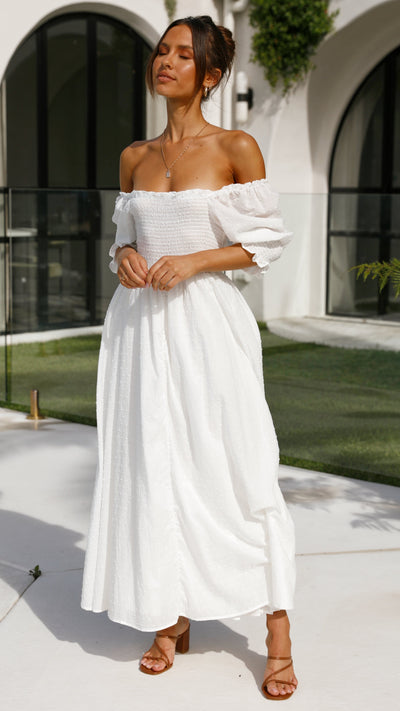 Load image into Gallery viewer, Cierra Midi Dress - White
