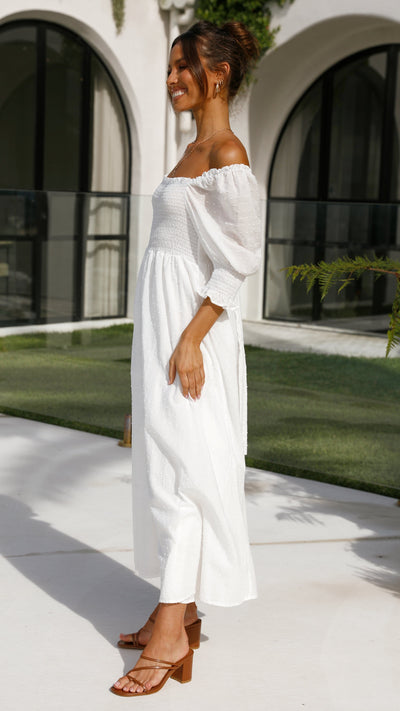 Load image into Gallery viewer, Cierra Midi Dress - White - Billy J
