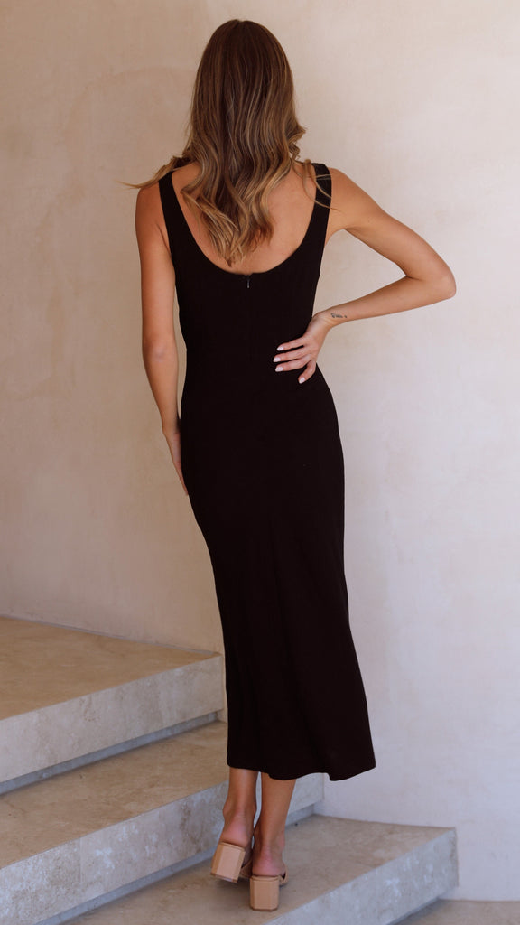 Amelie Midi Dress - Black