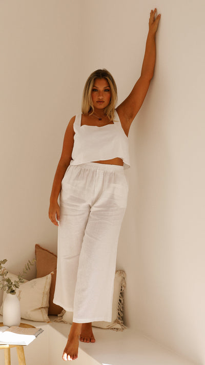 Load image into Gallery viewer, Oceana Pants - White - Billy J
