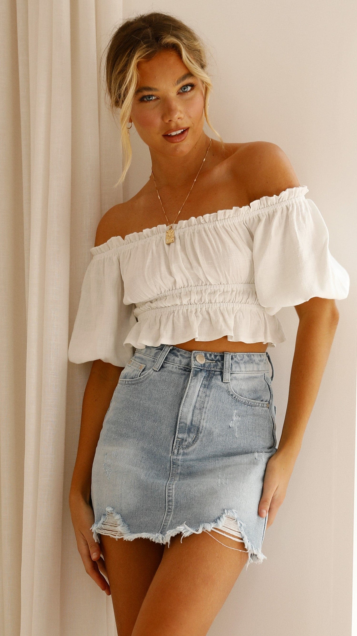 Tammy Mini Skirt - Light Denim - Billy J