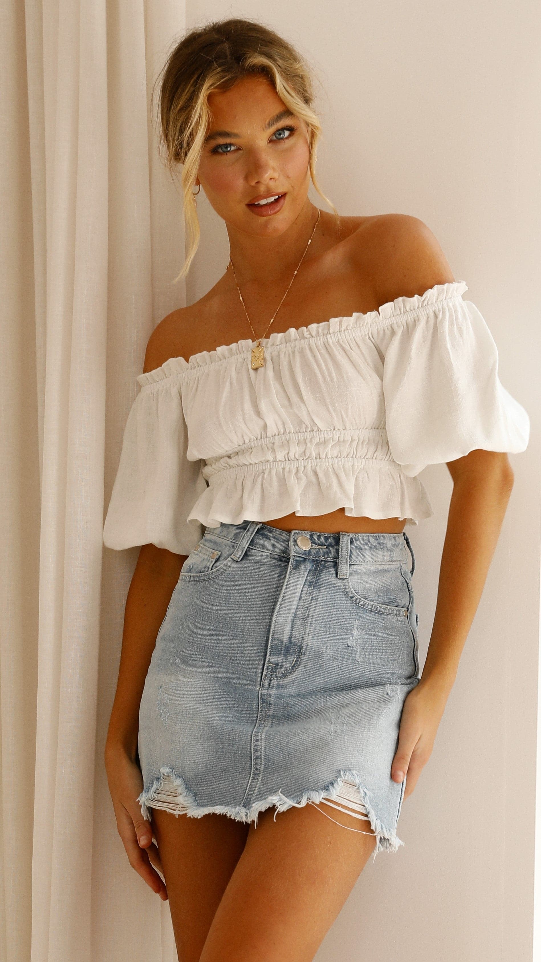 Tammy Mini Skirt - Light Denim - Billy J