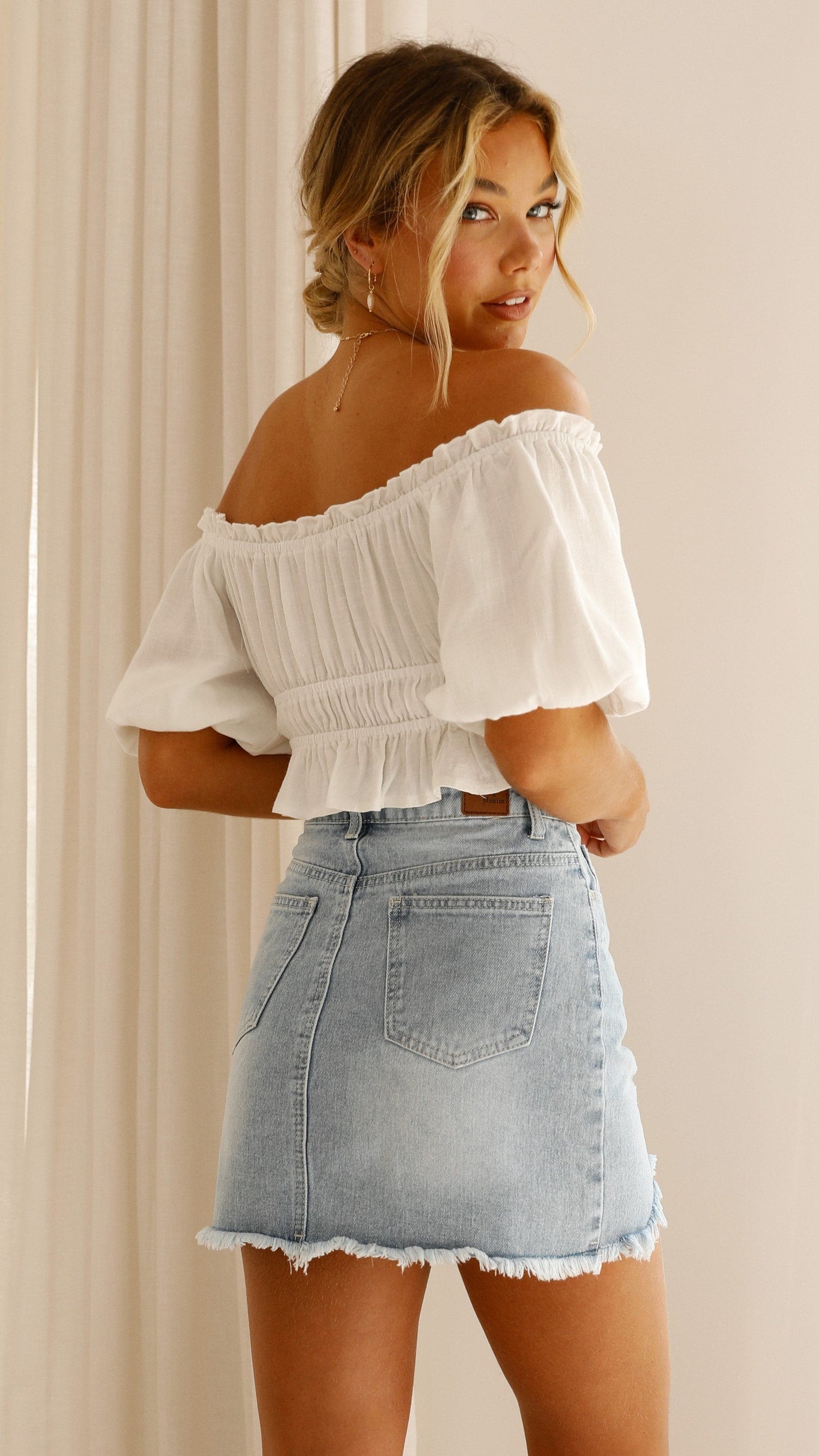 Tammy Mini Skirt - Light Denim - Billy J