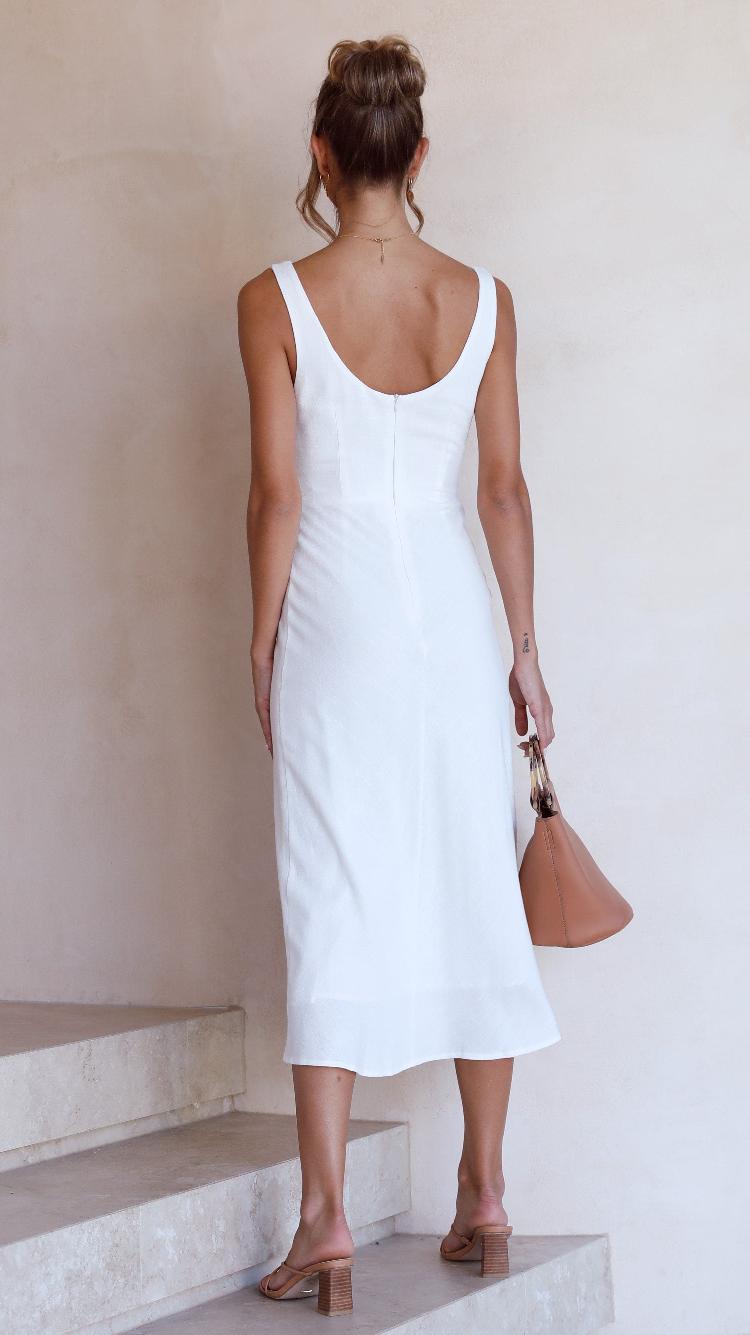 Amelie Midi Dress - White