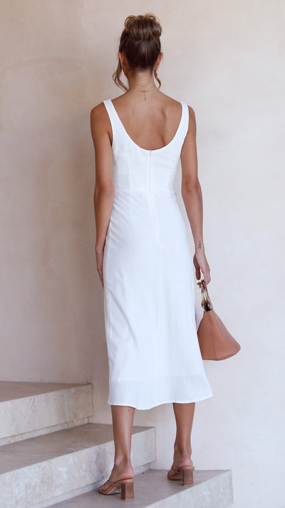 Load image into Gallery viewer, Amelie Midi Dress - White
