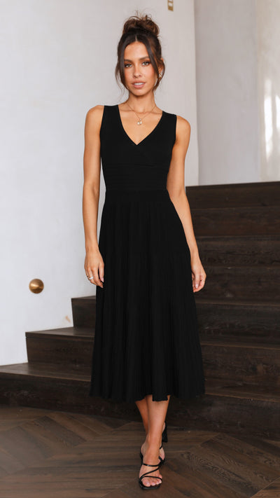 Load image into Gallery viewer, Jayde Knit Dress - Black - Billy J
