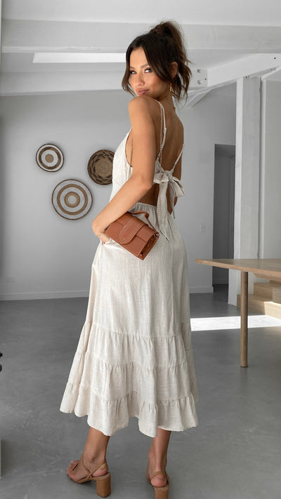 Load image into Gallery viewer, Addilyn Midi Dress - Beige
