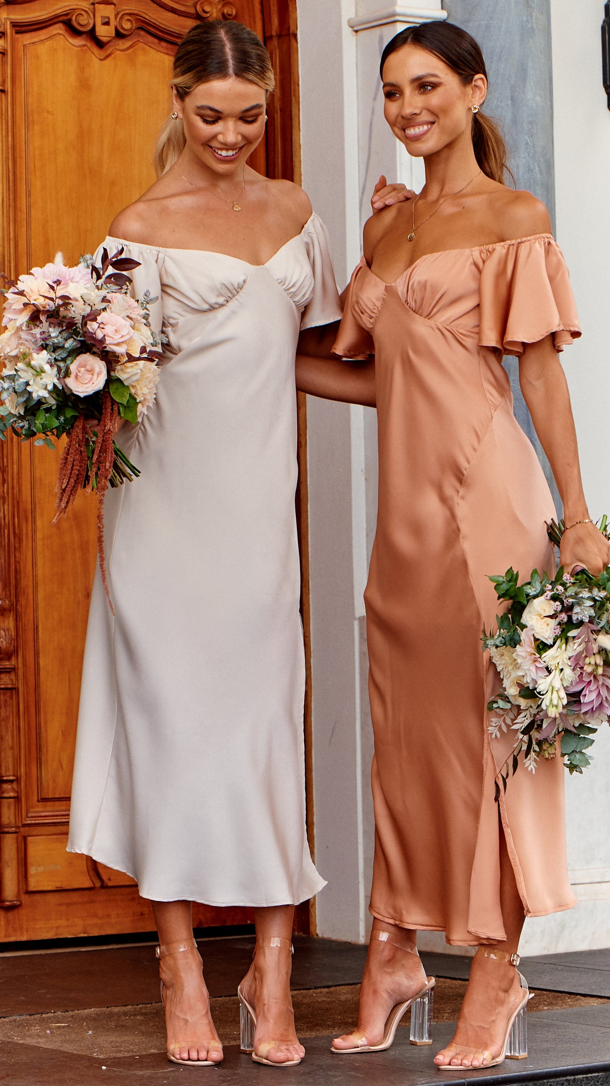 Louisa Midi Dress - Ivory - Billy J