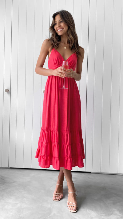 Load image into Gallery viewer, Addilyn Midi Dress - Red
