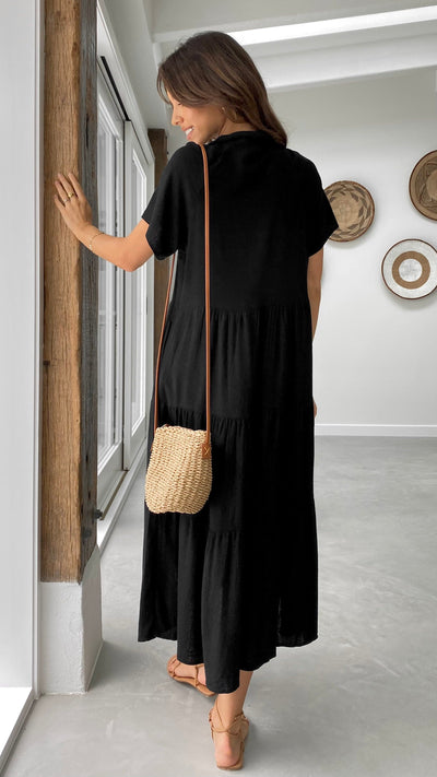 Load image into Gallery viewer, Kimberly Midi Dress - Black - Billy J
