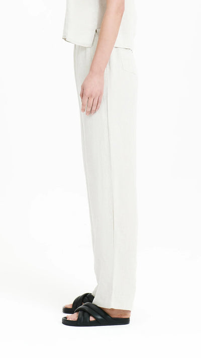 Load image into Gallery viewer, Linen Lounge Pant - Natural
