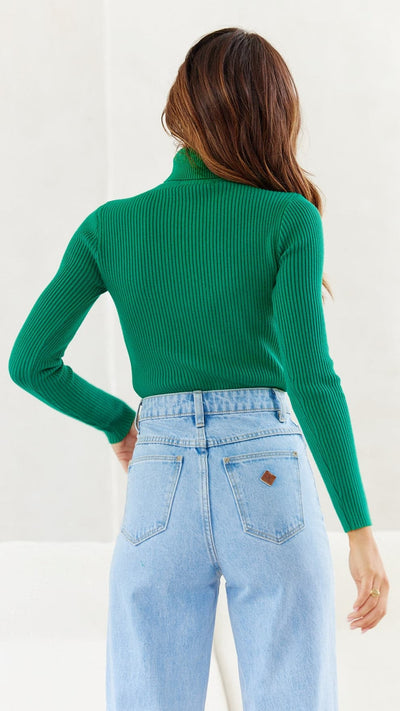 Load image into Gallery viewer, Sammi Turtle Neck Knit - Green - Billy J
