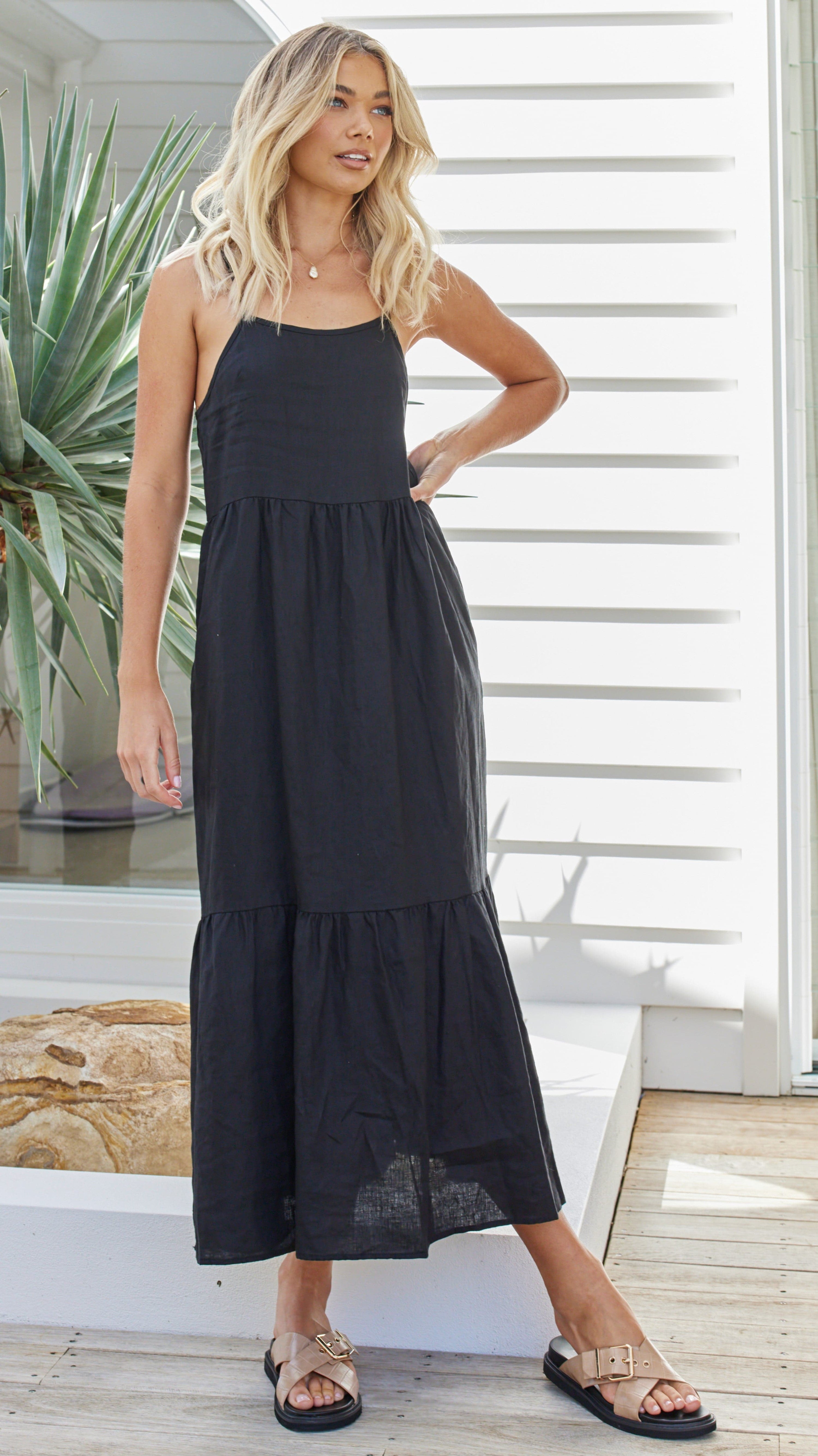 Nico Maxi Dress - Black - Billy J