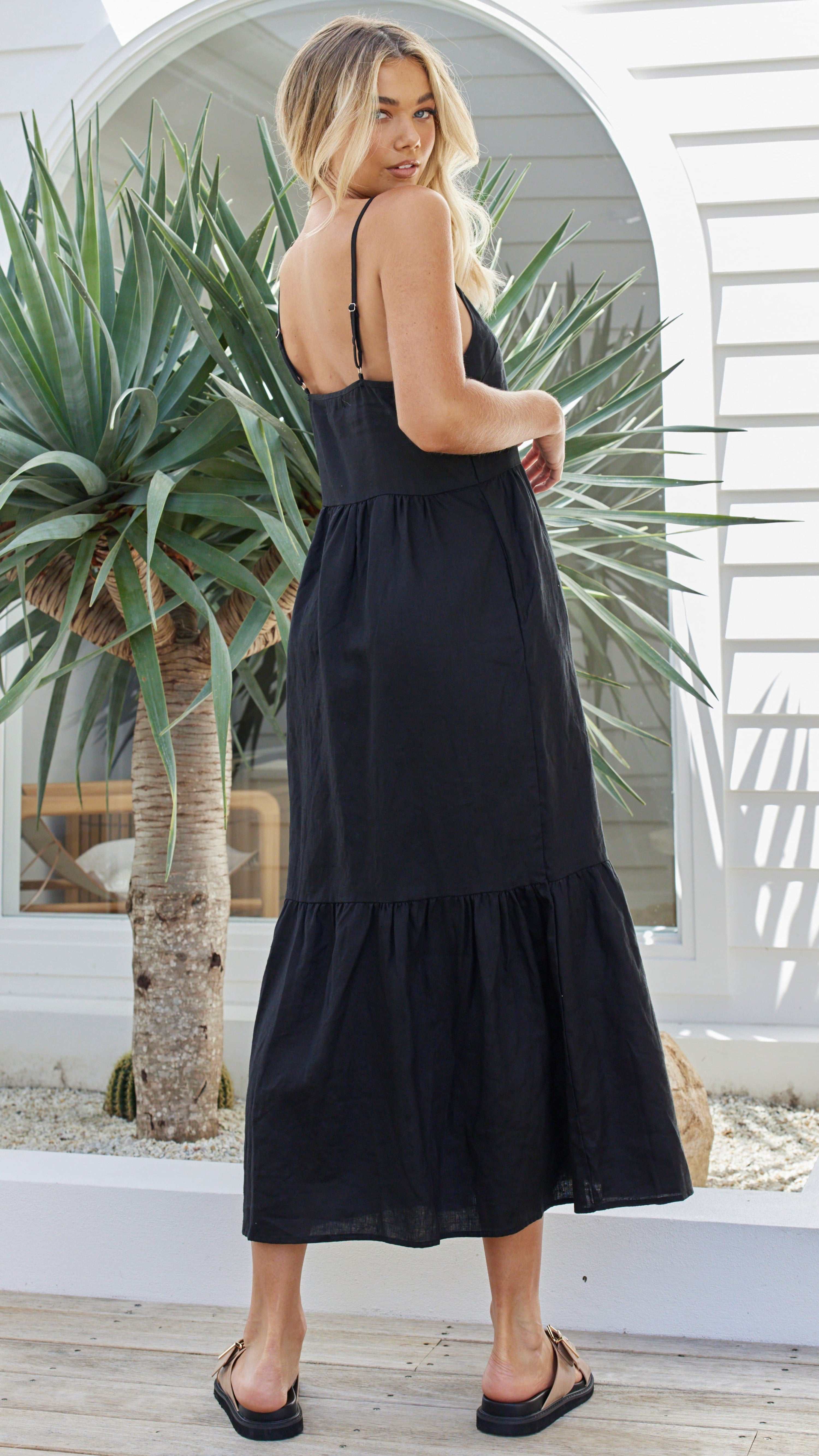 Nico Maxi Dress - Black - Billy J