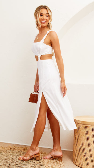 Load image into Gallery viewer, Renee Midi Dress - White - Billy J
