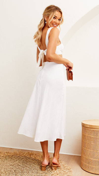Load image into Gallery viewer, Renee Midi Dress - White - Billy J
