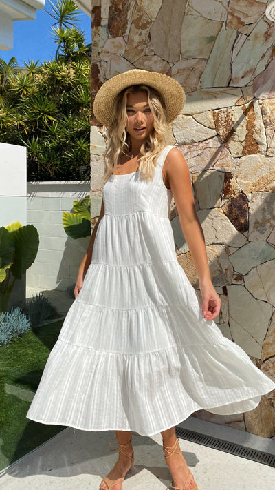 Load image into Gallery viewer, Liza Midi Dress - White
