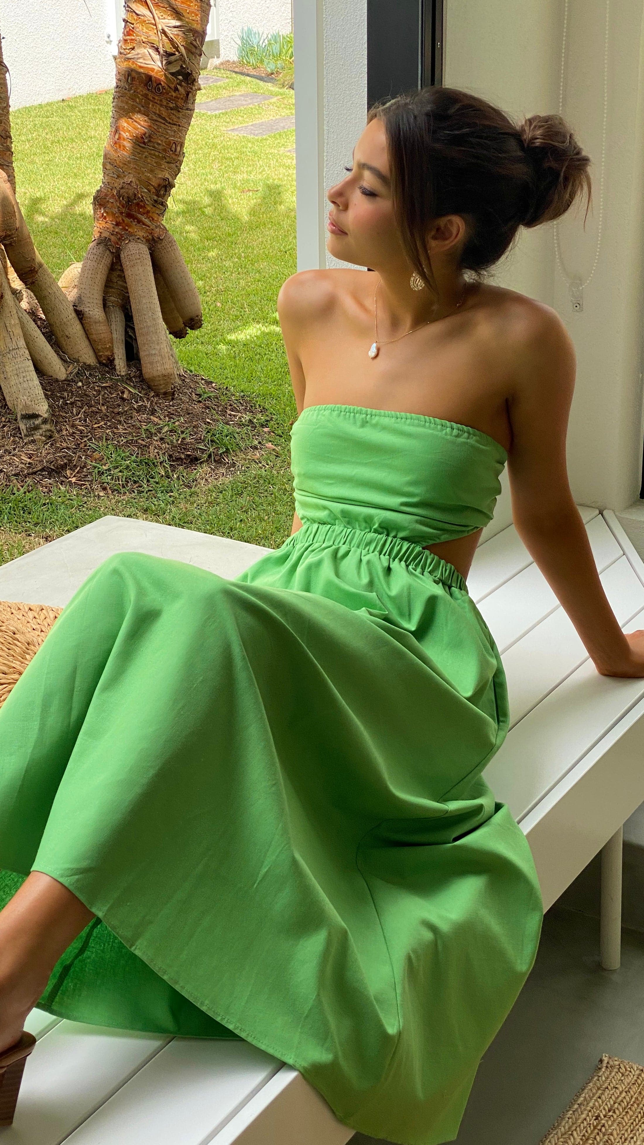 Holly Midi Dress - Green