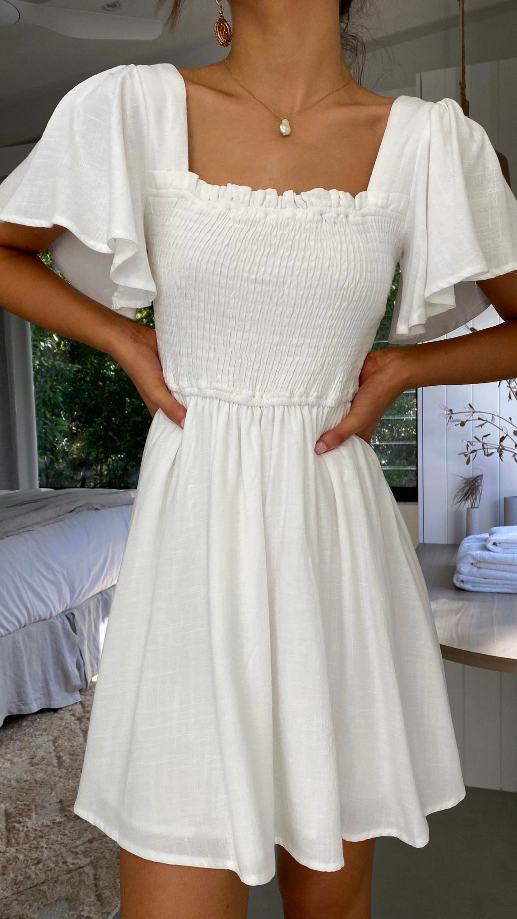Molly Mini Dress - White
